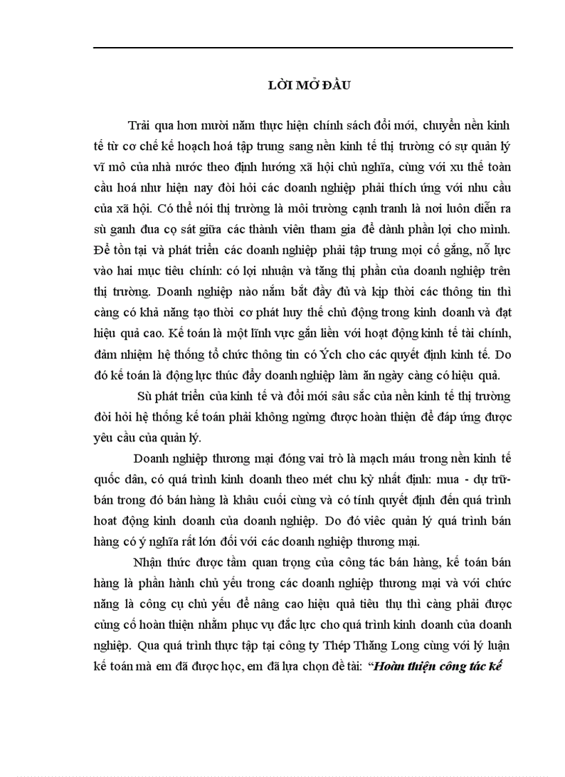 image for page Hoàn thiện công tác kế toán nghiệp vụ bán hàng tại công ty Thép Thăng Long 1