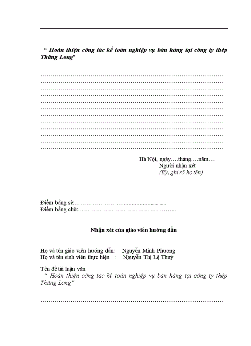 image for page Hoàn thiện công tác kế toán nghiệp vụ bán hàng tại công ty Thép Thăng Long 1