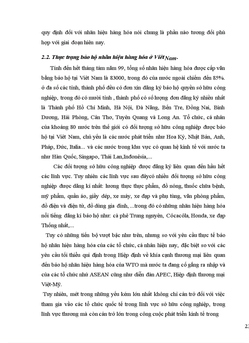 image for page Chế độ pháp lý về bảo hộ nhãn hiệu hàng hoá và thực tế áp dụng tại Việt Nam