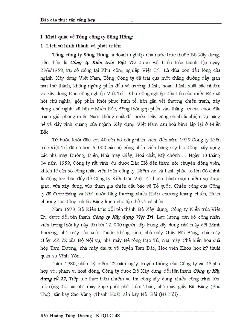 image for page Báo cáo thực tập tổng hợp tại Tổng công ty Sông Hồng