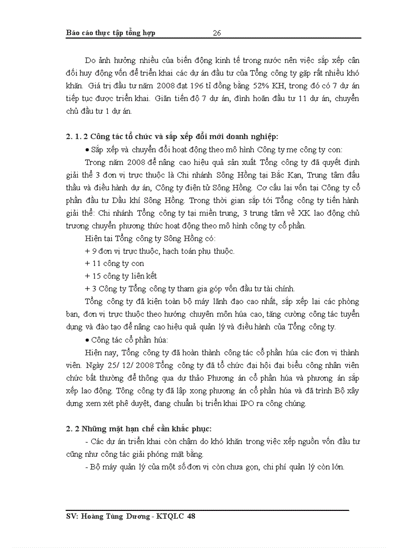 image for page Báo cáo thực tập tổng hợp tại Tổng công ty Sông Hồng