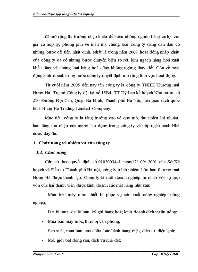 image for page Hoạt động kinh doanh của công ty tnhh thương mại Hưng Hà 1