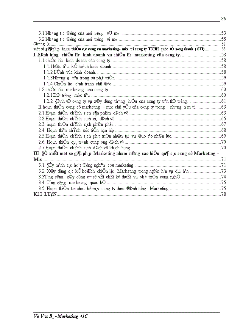 image for page Một số giải pháp nhằm hoàn thiện các công cụ marketing mix ở công ty TNHH quốc tế Song Thanh STI 1