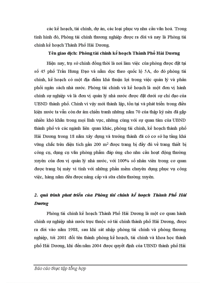 image for page Đặc điểm cấu trúc và kết quả hoạt động của phòng Tài chính kế hoạch Thành phố Hải Dương