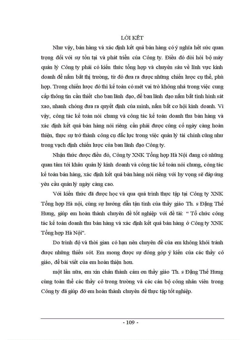 image for page Tổ chức công tác kế toán doanh thu bán hàng và xác định kết quả bán hàng ở Công ty XNK Tổng hợp Hà Nội