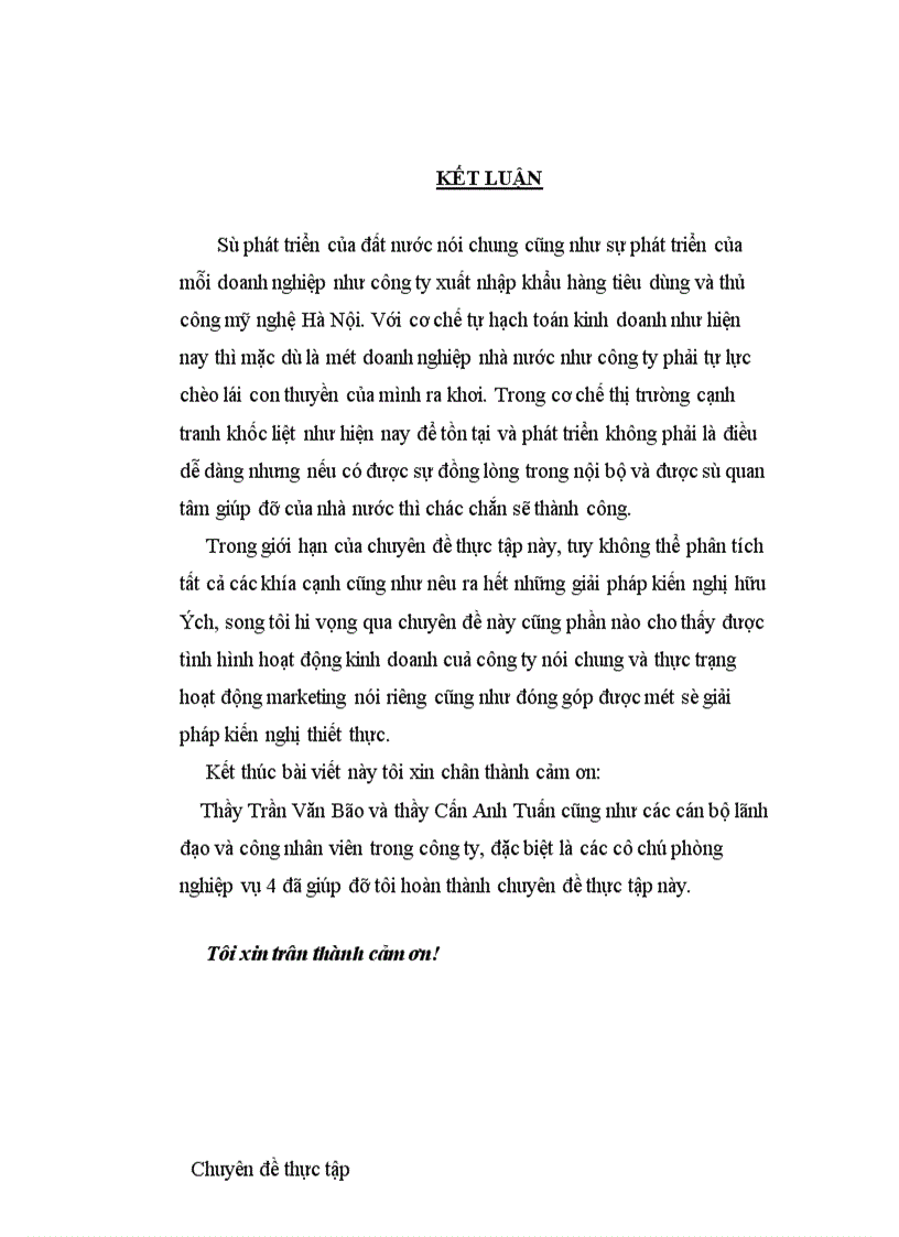 image for page Thực trạng hoạt động marketing ở công ty xuất nhập khẩu hàng tiêu dùng và thủ công mỹ nghệ Hà Nội và một số giải pháp nhằm nâng cao hiệu quả hoạt động của công tác marketing 1