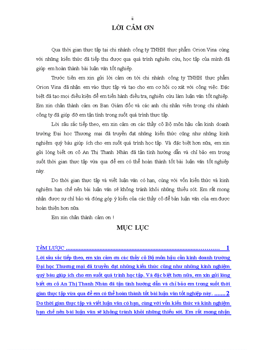 image for page Tăng cường hiệu lực quản trị logistics tại chi nhánh công ty TNHH thực phẩm Orion Vina 1