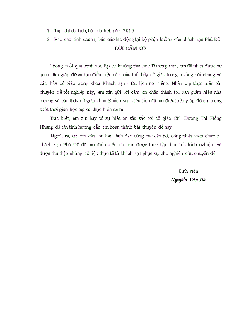 image for page Giải pháp nâng cao hiệu quả sử dụng lao động trong kinh doanh lưu trú tại khách sạn Phú Đô
