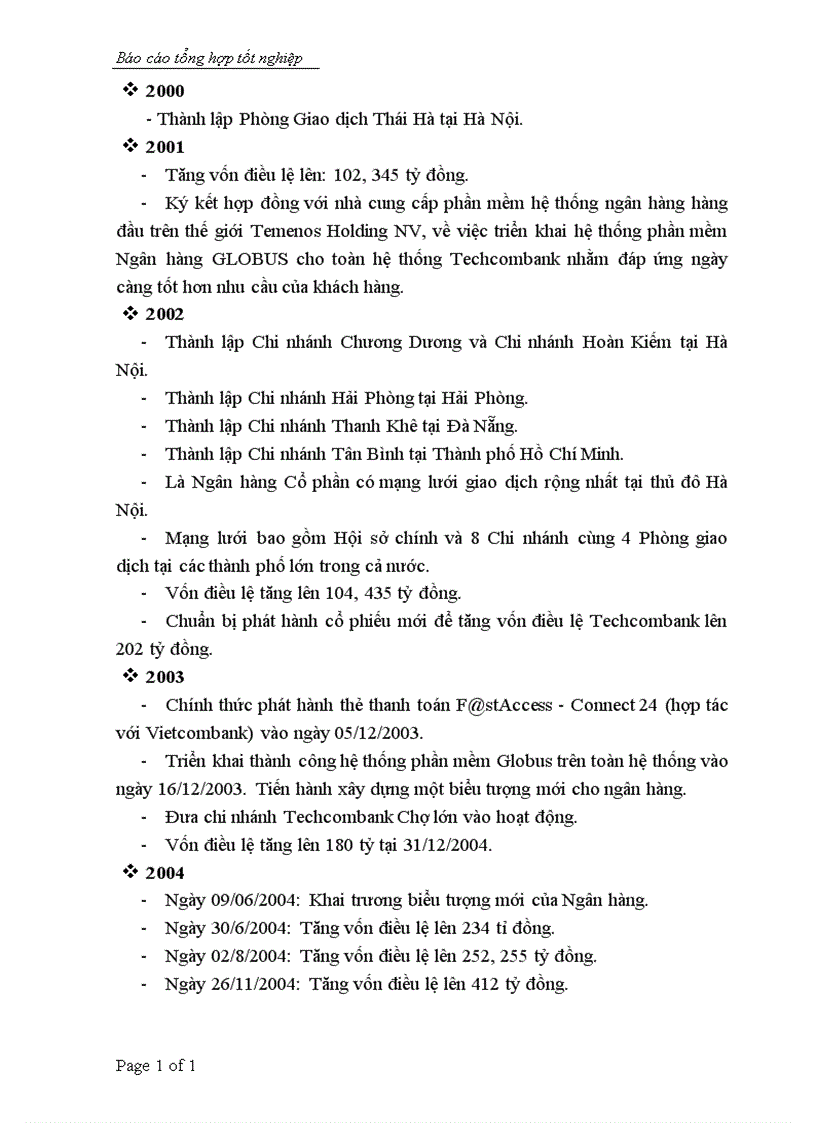 image for page Báo cáo tổng hợp Đánh giá chất lượng dịch vụ của các giao dịch viên và điểm giao dịch của Techcombank