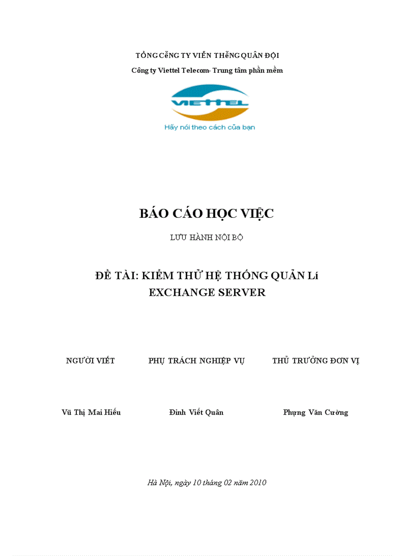 image for page Kiểm tra thử hệ thống quản lý exchange server