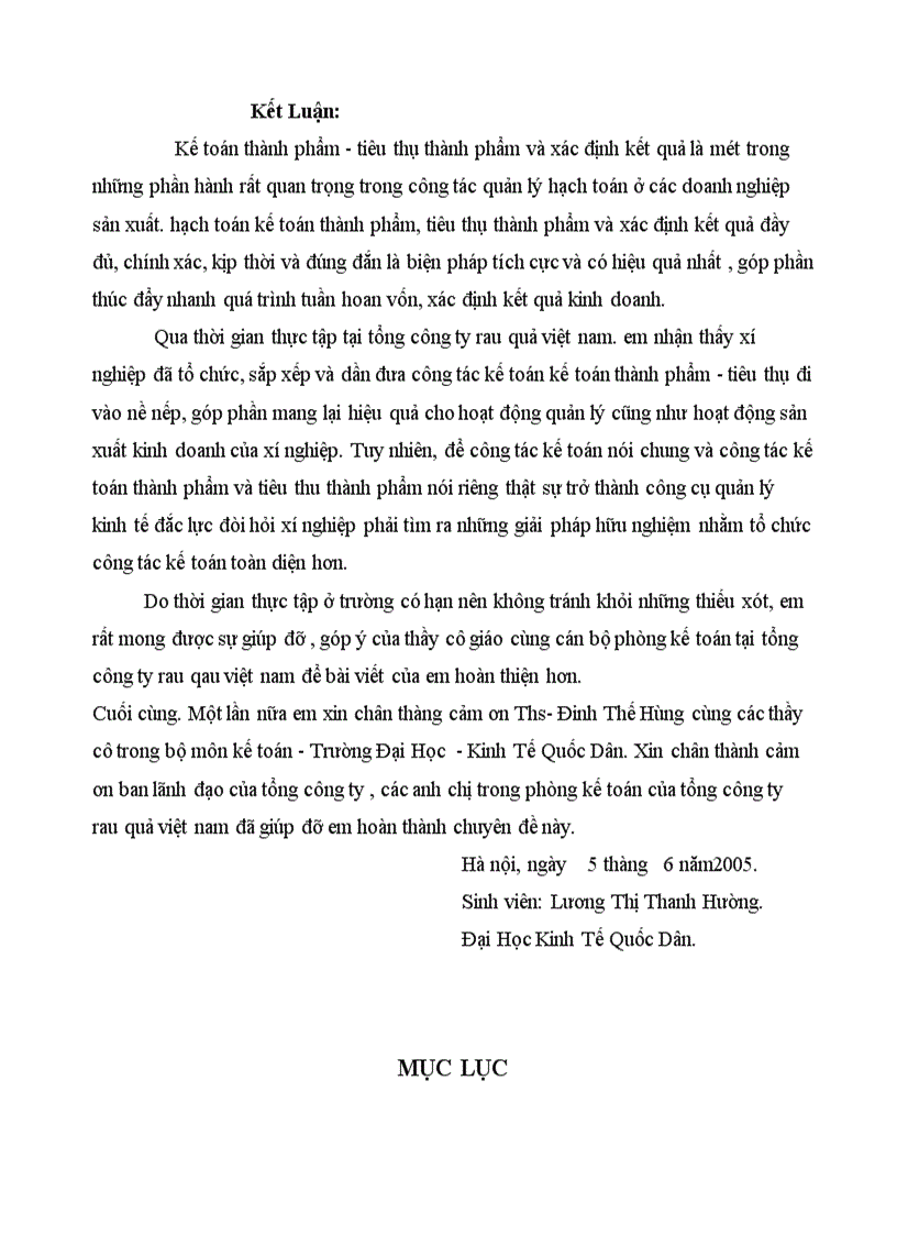 image for page Tổ chức hạch toán thành phẩm tiêu thụ thành phẩm ở công ty rau quả việt nam 1