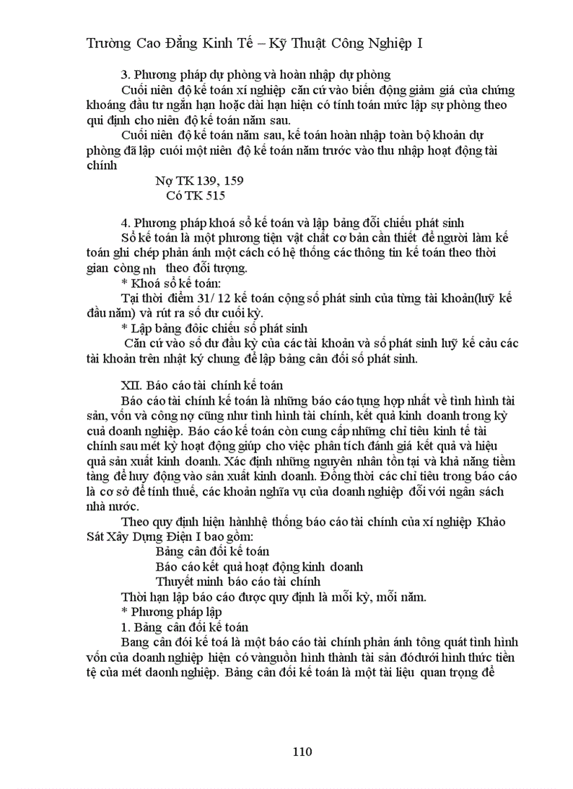 image for page Thực trạng công tác hạch toán kế toán ở xí nghiệp khảo sát xây dựng điện I