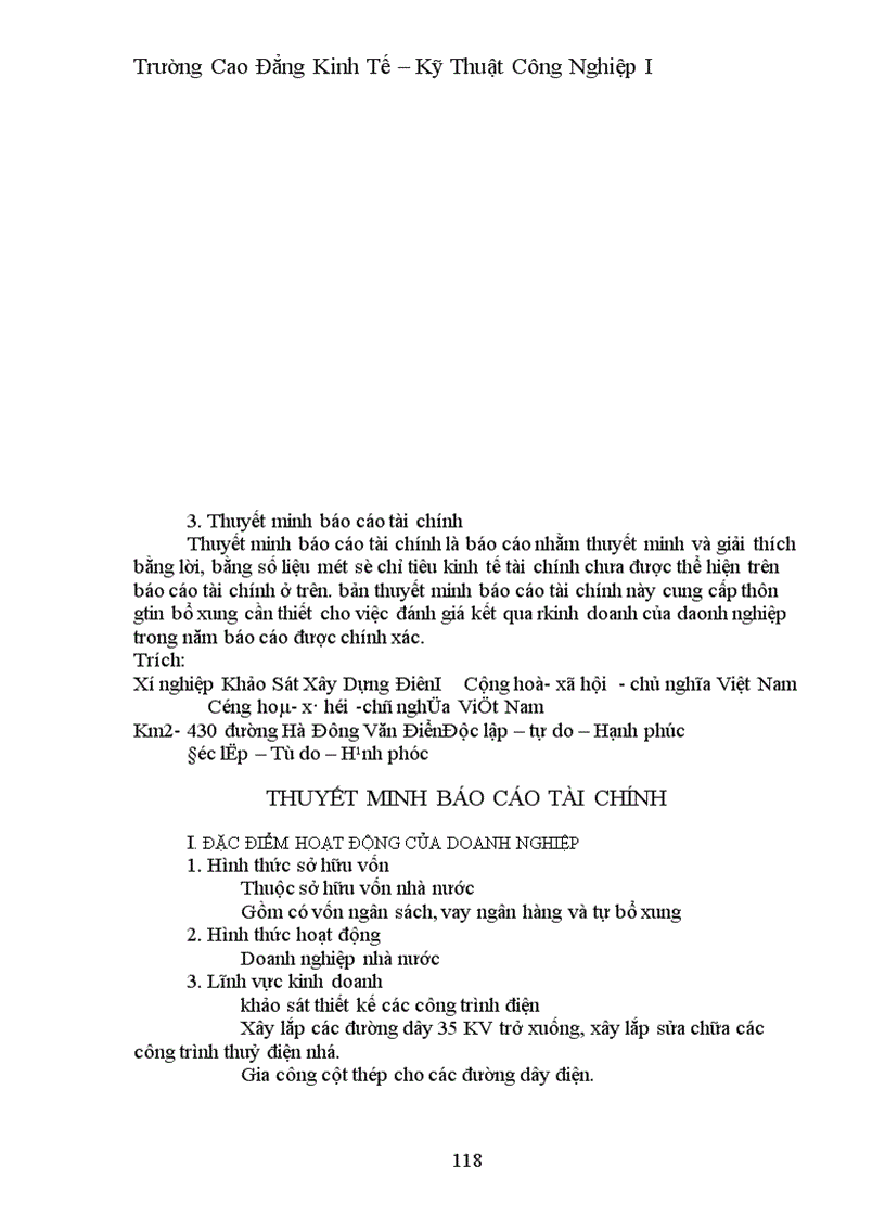 image for page Thực trạng công tác hạch toán kế toán ở xí nghiệp khảo sát xây dựng điện I