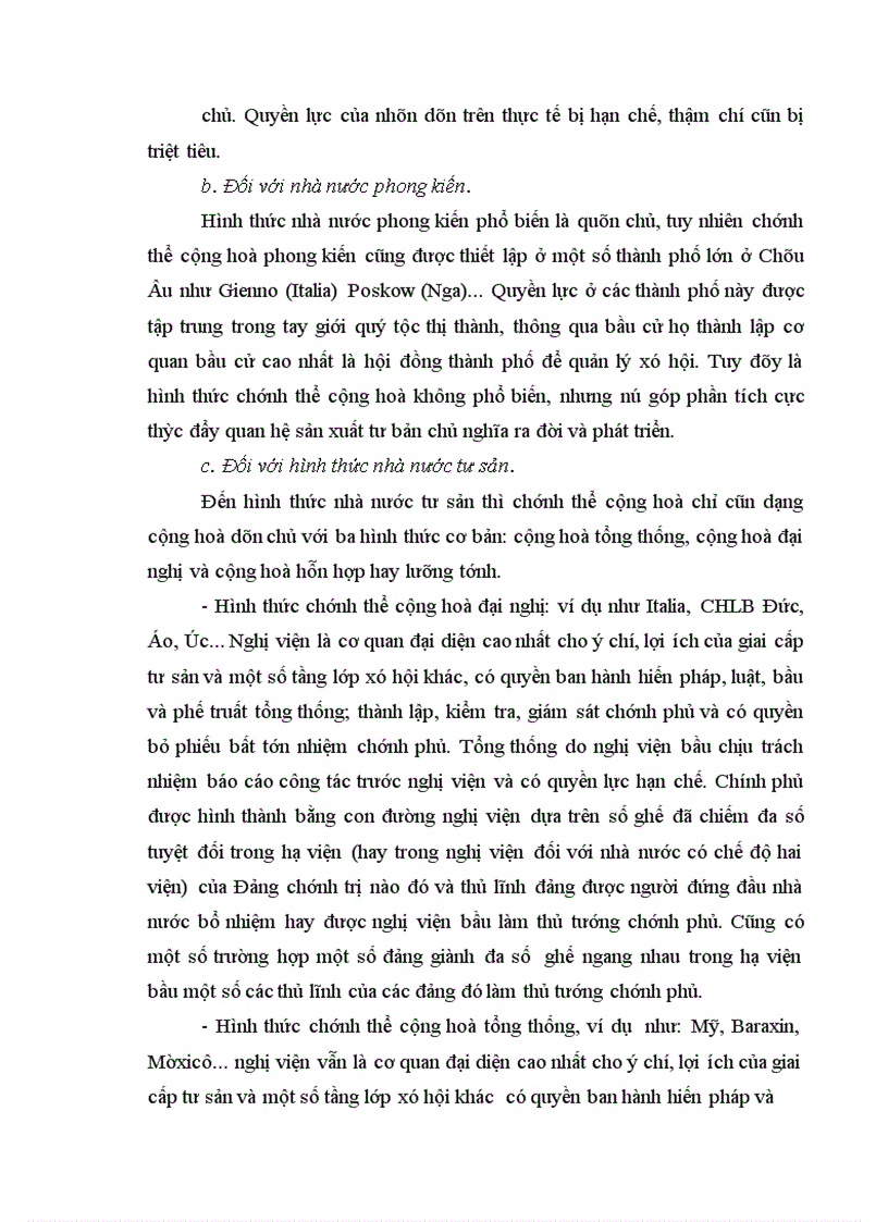 image for page Hình thức chính thể cộng hoà và những biến dạng của nó