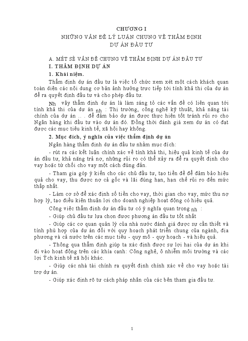image for page Những vấn đề lý luận chung về thẩm định dự án đầu tư