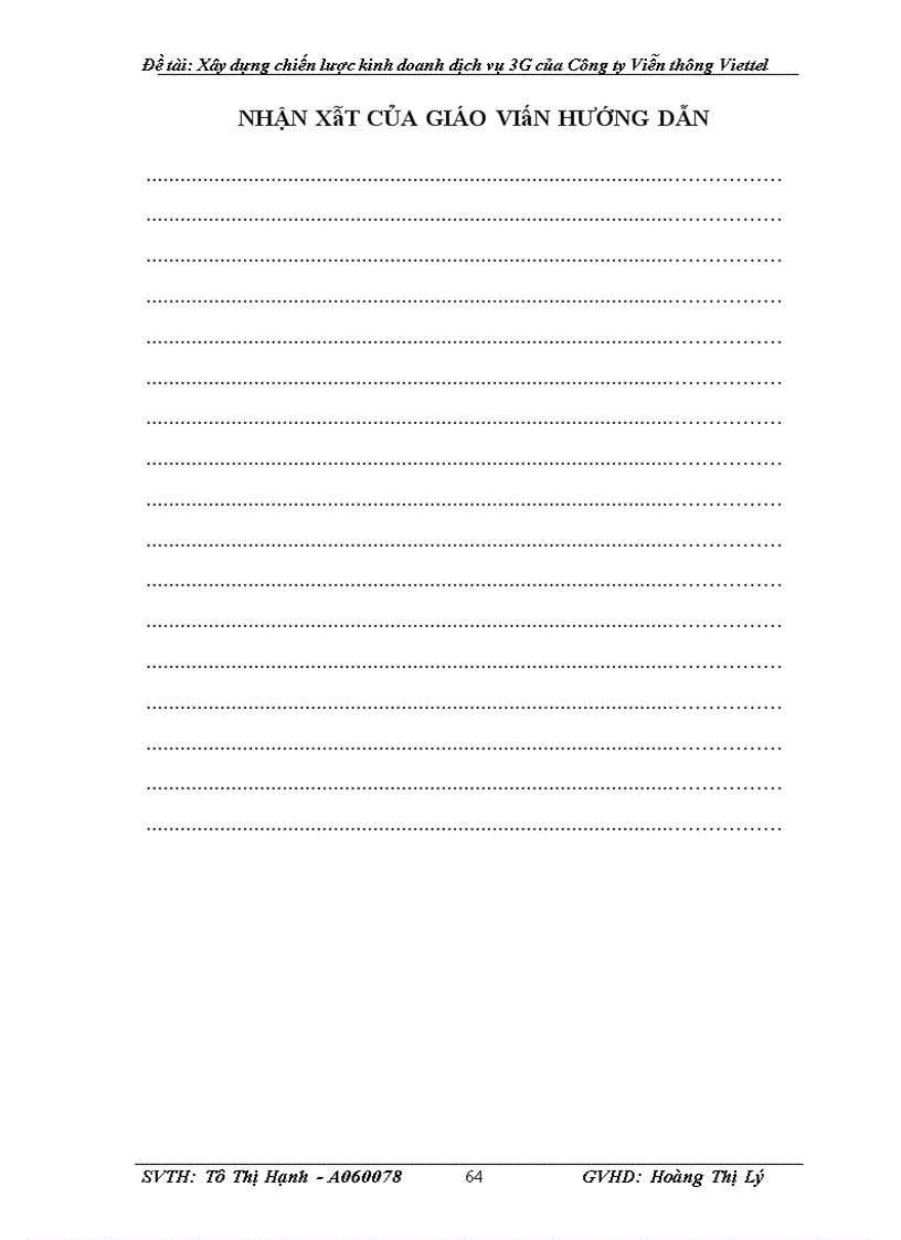 image for page Xây dựng chiến lược kinh doanh dịch vụ 3G của Công ty Viễn thông Viettel