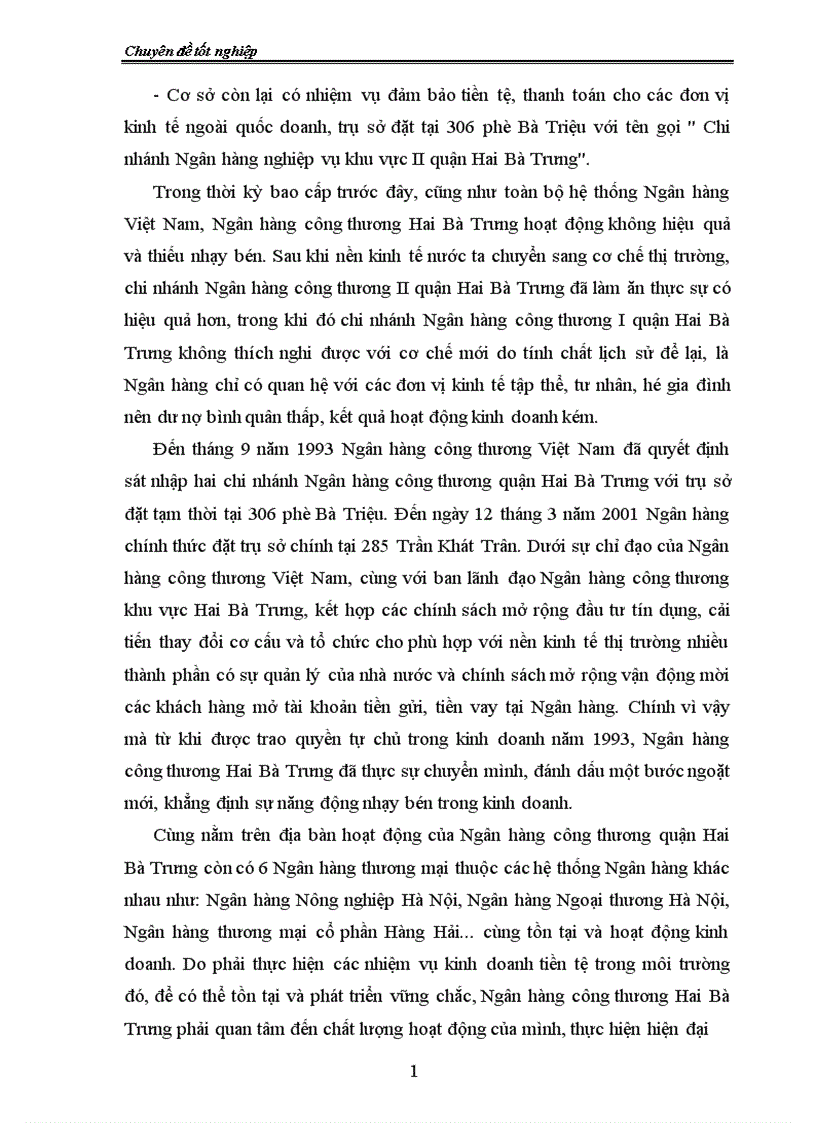 image for page Giải pháp nhằm nâng cao chất lượng tín dụng tại chi nhánh Ngân hàng công thương Hai Bà Trưng 1