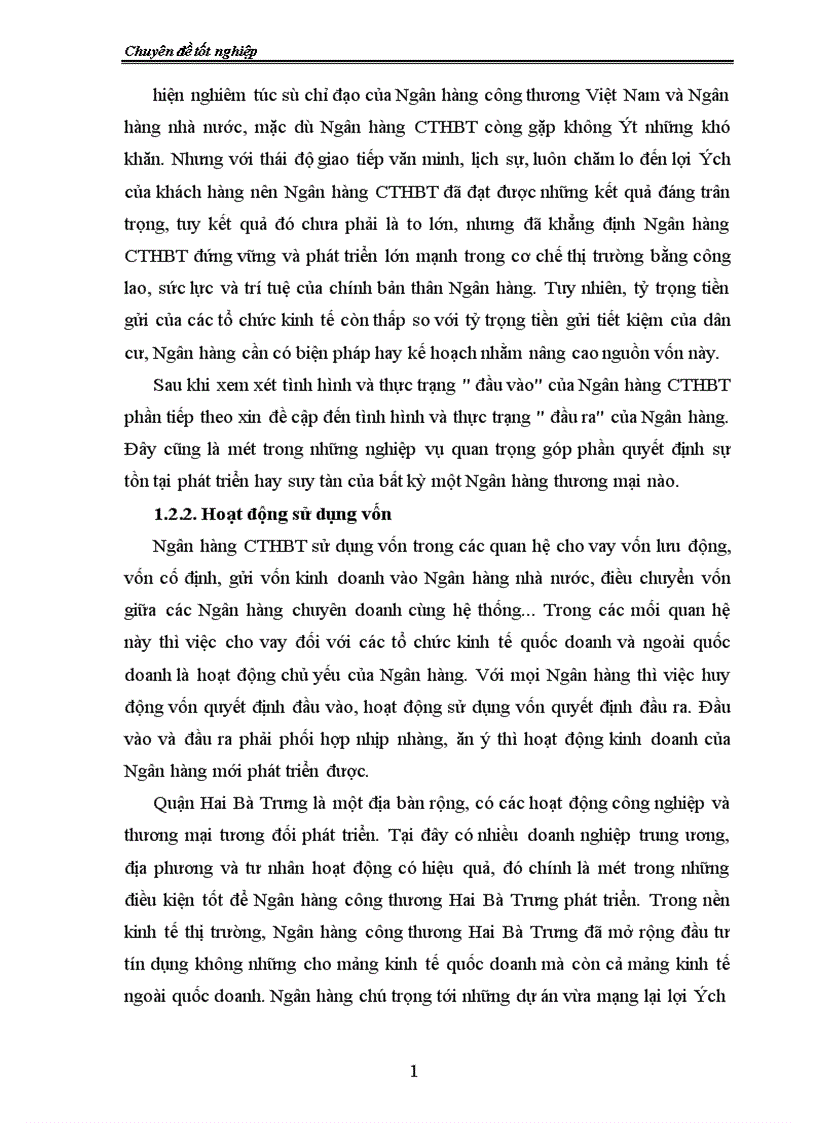 image for page Giải pháp nhằm nâng cao chất lượng tín dụng tại chi nhánh Ngân hàng công thương Hai Bà Trưng 1