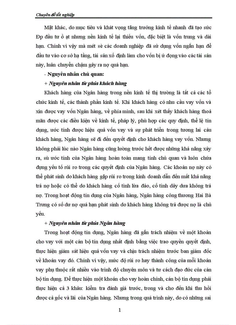 image for page Giải pháp nhằm nâng cao chất lượng tín dụng tại chi nhánh Ngân hàng công thương Hai Bà Trưng 1