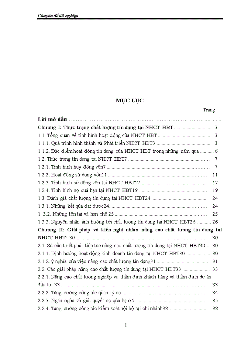 image for page Giải pháp nhằm nâng cao chất lượng tín dụng tại chi nhánh Ngân hàng công thương Hai Bà Trưng 1