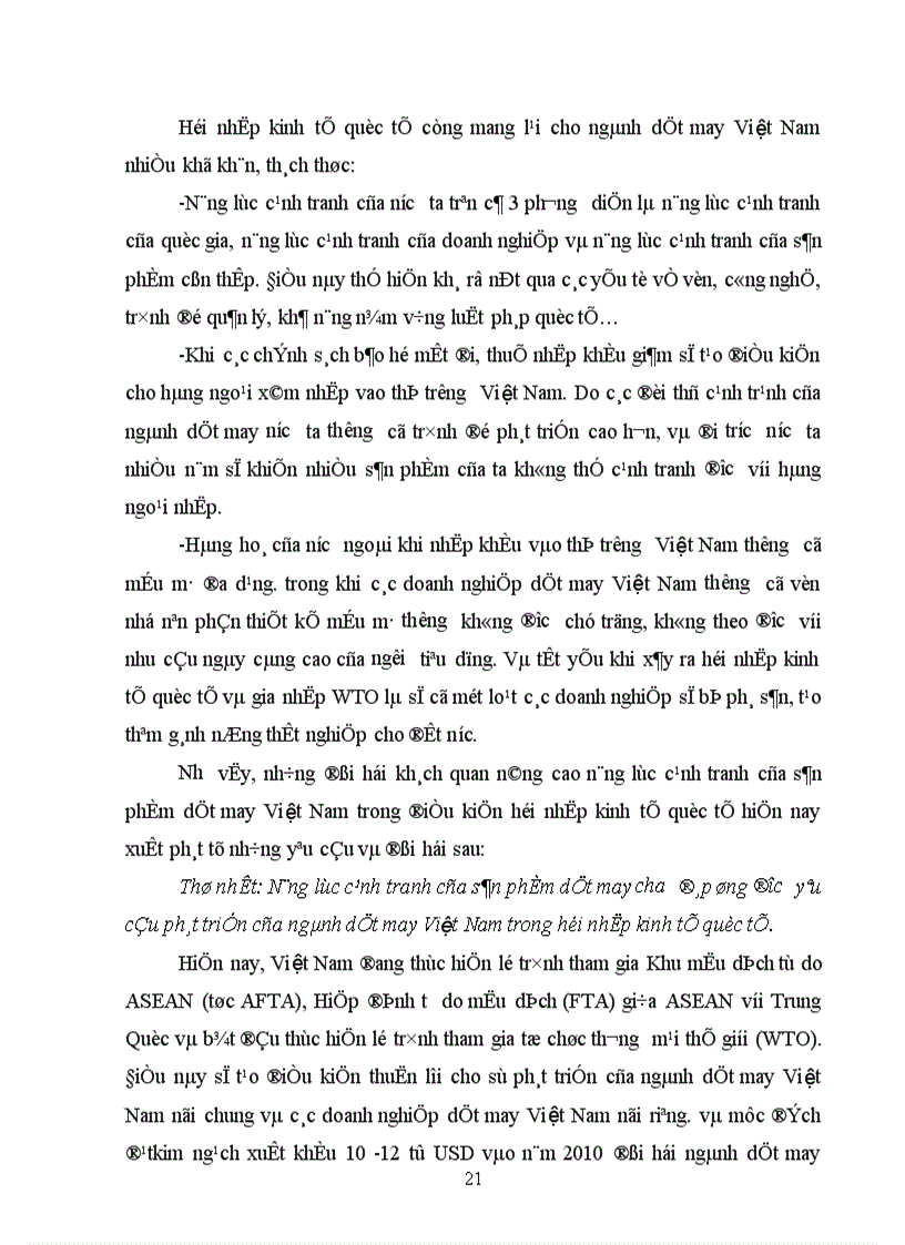 image for page Nâng cao năng lực cạnh tranh của sản phẩm dệt may Việt Nam trong điều kiện hội nhập quốc tế