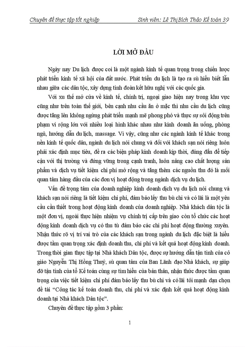 image for page Công tác kế toán doanh thu chi phí và xác định kết quả hoạt động kinh doanh tại Nhà khách Dân tộc 1