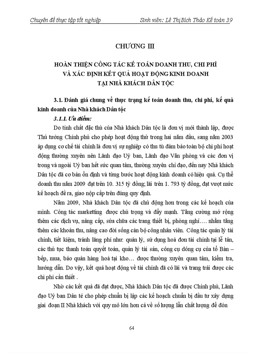 image for page Công tác kế toán doanh thu chi phí và xác định kết quả hoạt động kinh doanh tại Nhà khách Dân tộc 1