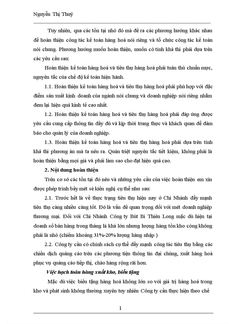 image for page Kế toán tiêu thụ hàng hoá xác định kết quả tại Chi Nhánh Công ty TNHH Sản xuất và thương mại Thiên Long 1