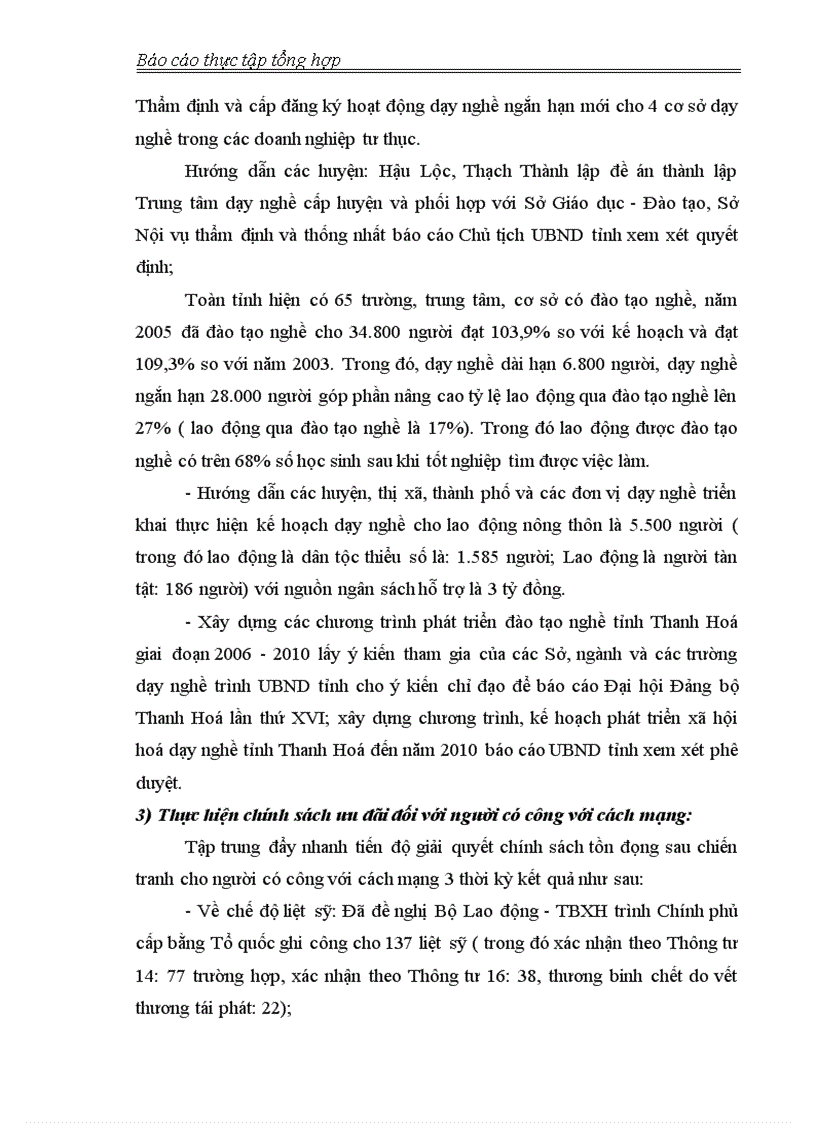 image for page Các kết quả thực hiện của Ngành Lao động TBXH năm 2005 1