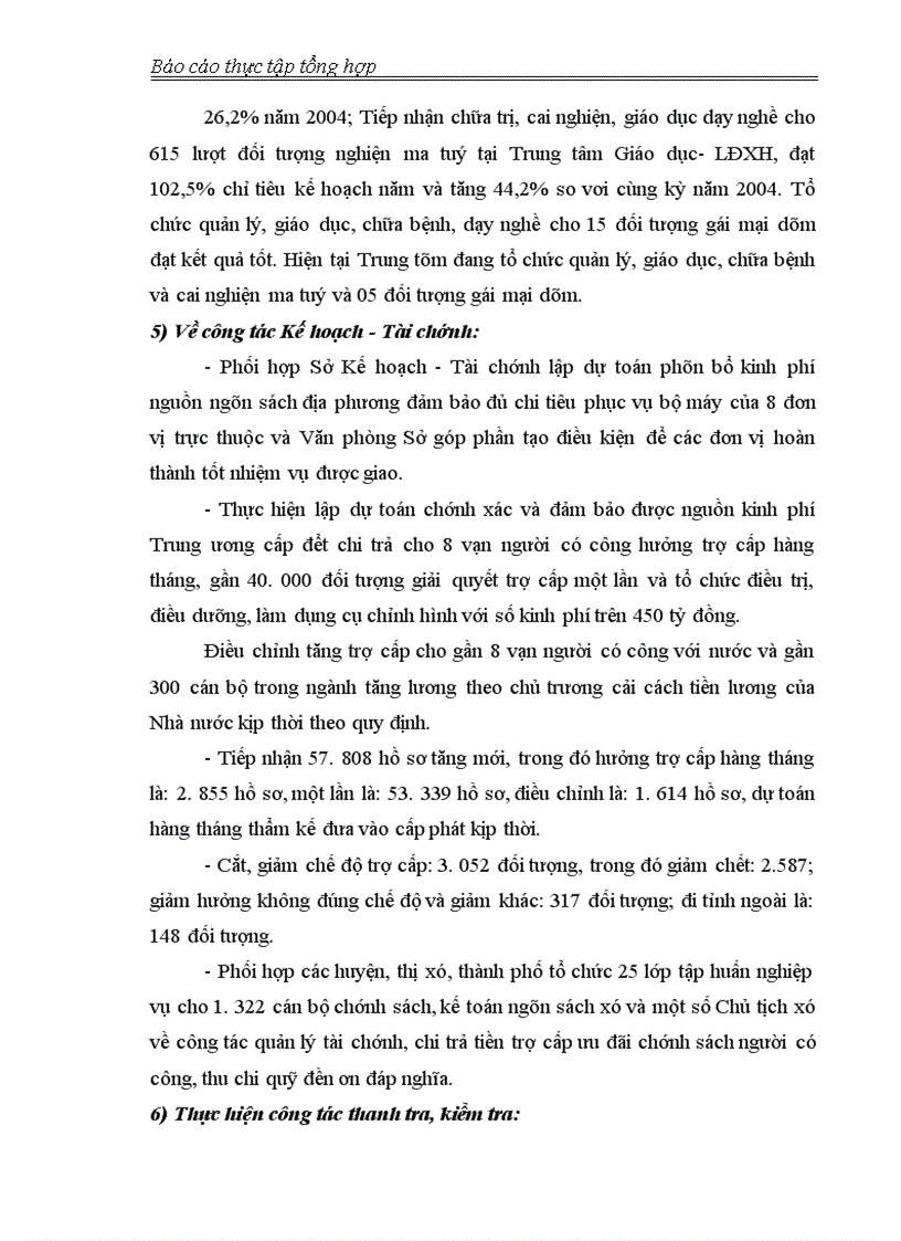 image for page Các kết quả thực hiện của Ngành Lao động TBXH năm 2005 1