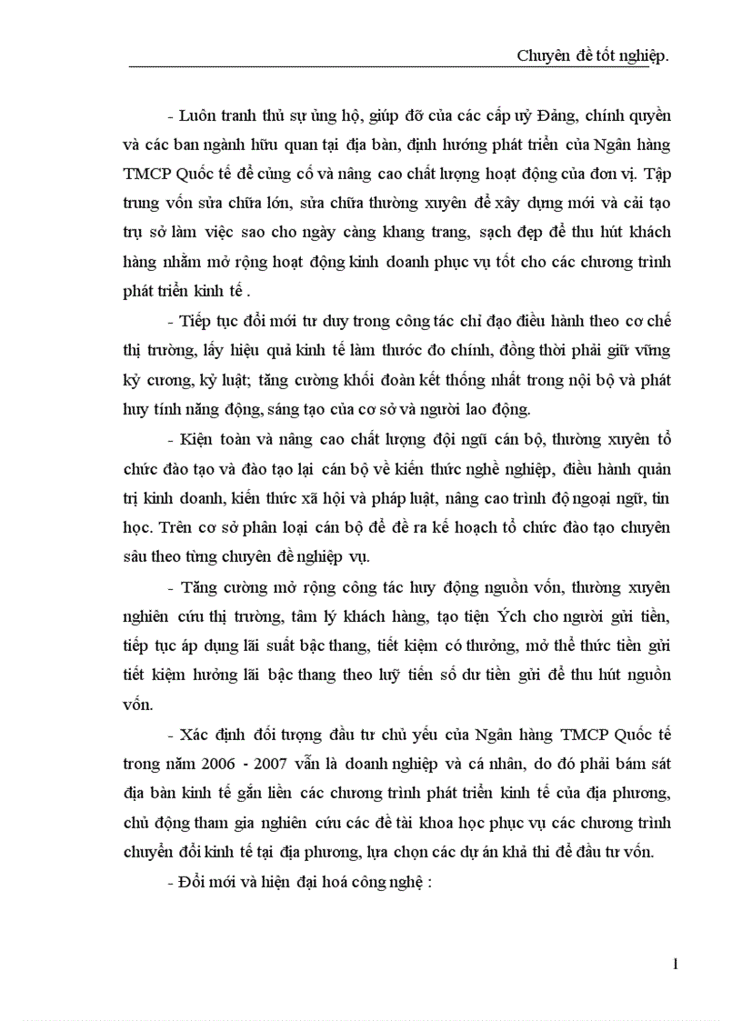 image for page Giải pháp nhằm nâng cao chất lượng hiệu quả công tác kiểm toán nội bộ hoạt động tín dụng tại Ngân hàng TMCP Quốc tế 1