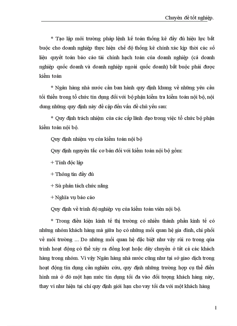image for page Giải pháp nhằm nâng cao chất lượng hiệu quả công tác kiểm toán nội bộ hoạt động tín dụng tại Ngân hàng TMCP Quốc tế 1