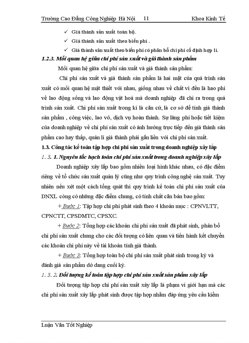 image for page Hoàn thiện công tác kế toán tập hợp chi phí sản xuất và tính giá thành sản phẩm tại Công ty Cổ phần sản xuất vật liệu xây dựng và xây dựng 1