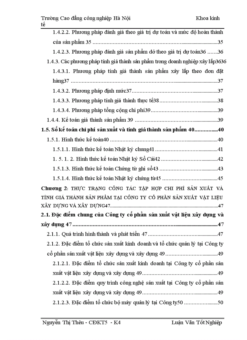 image for page Hoàn thiện công tác kế toán tập hợp chi phí sản xuất và tính giá thành sản phẩm tại Công ty Cổ phần sản xuất vật liệu xây dựng và xây dựng 1