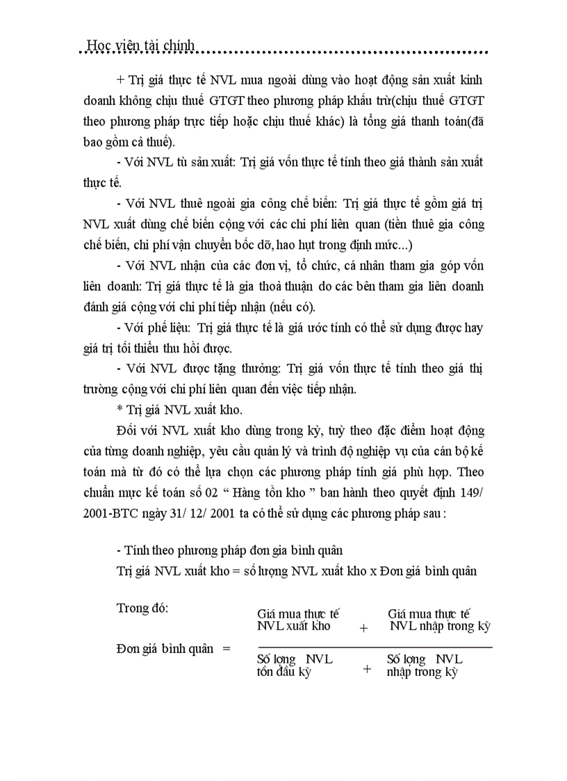 image for page Tổ chức công tác kế toán nguyên vật liệu ở công ty Tây Hồ 1