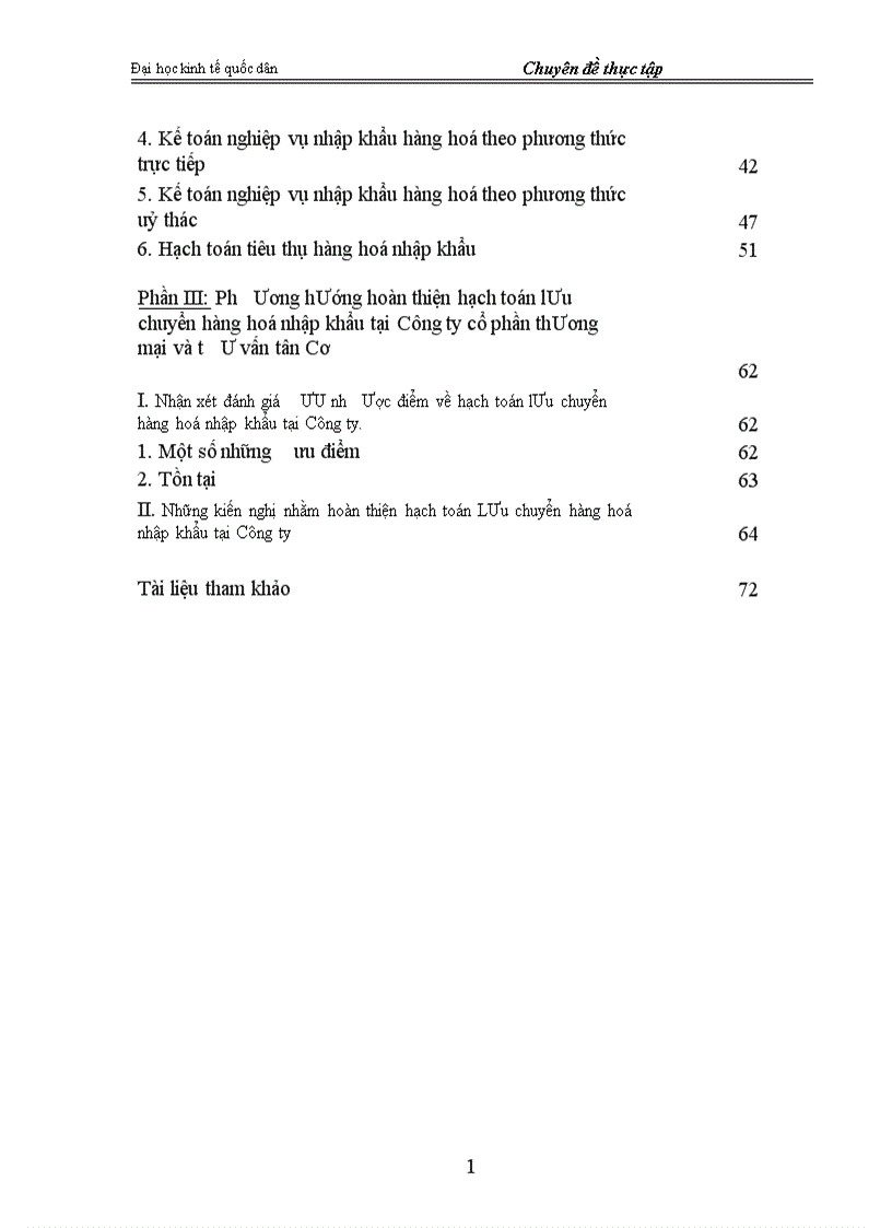 image for page Hạch toán lưu chuyển hàng hoá nhập khẩu tại Công ty cổ phần thương mại và tư vấn Tân Cơ 1