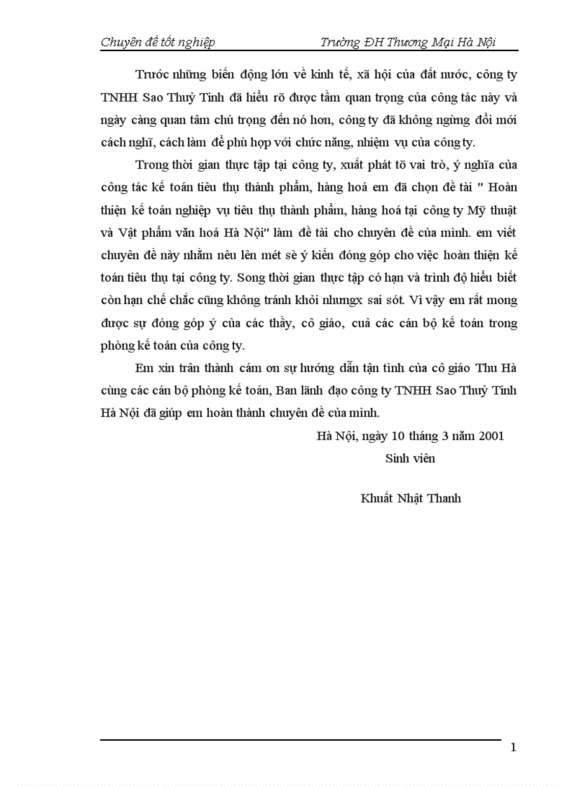 image for page Hoàn thiện kế toán nghiệp vụ tiêu thụ thành phẩm hàng hoá tại công ty Mỹ thuật và Vật phẩm văn hoá Hà Nội 1