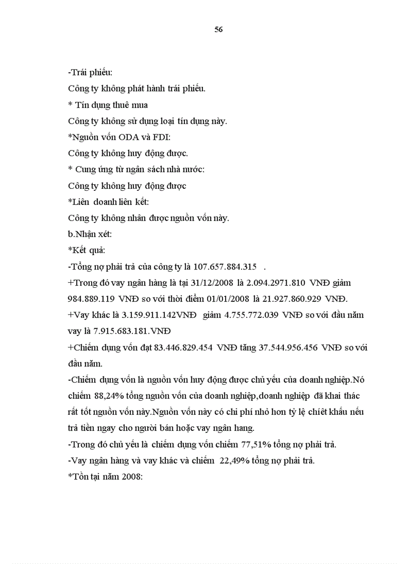 image for page Thực trạng huy động vốn công ty