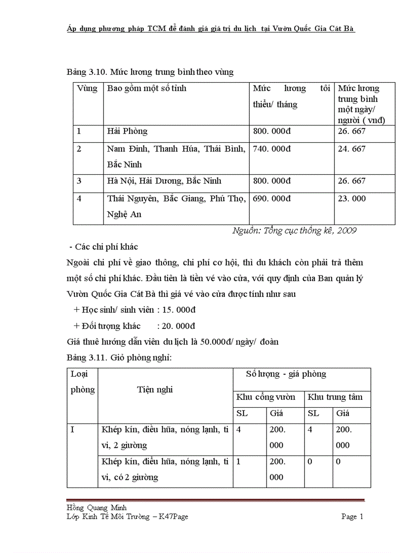 image for page Áp dụng phương pháp TCM để đánh giá giá trị du lịch tại Vườn Quốc Gia Cát Bà TP Hải Phòng