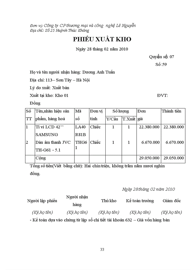 image for page Kế toán bán hàng linh kiện điện tử tại công ty cổ phần thương mại và công nghệ Lê Nguyễn 1