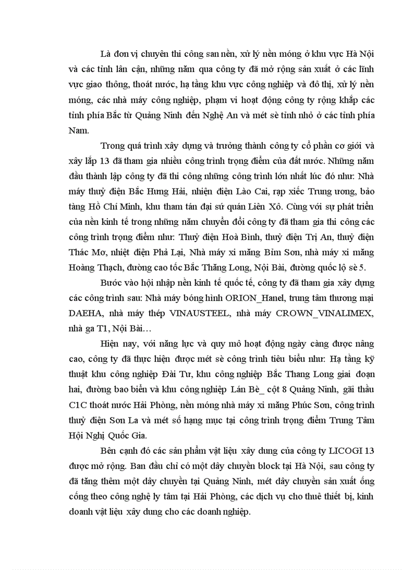 image for page qui trình sản xuất sản phẩm chính của công ty là thi công san nền và đúc cọc mang lại doanh thu chủ yếu cho công ty
