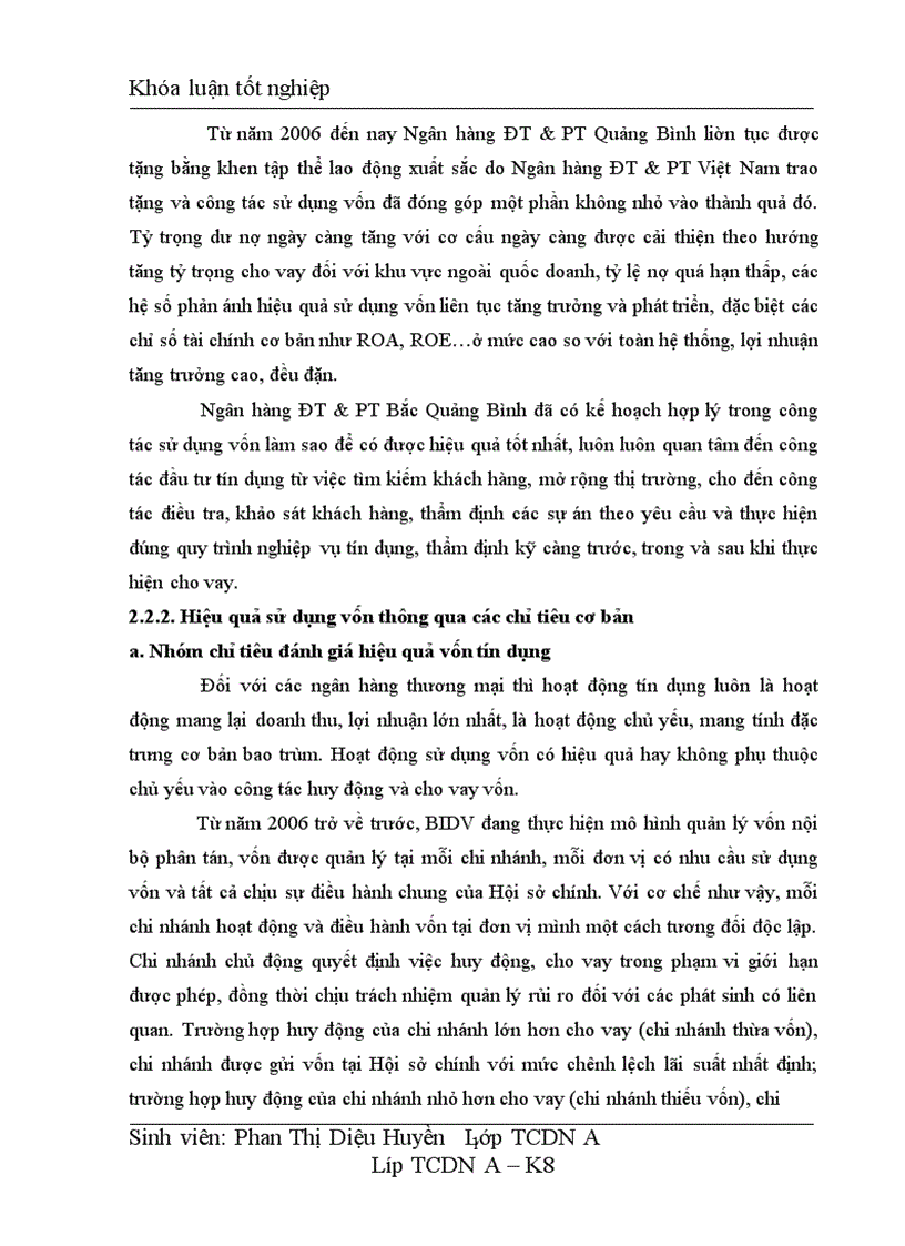 image for page Giải pháp tăng cường hiệu quả sử dụng vốn tại chi nhánh ngân hàng đầu tư và phát triển Bắc Quảng Bình 1