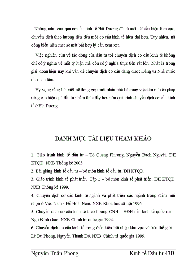 image for page Tác động của đầu tư tới chuyển dịch cơ cấu kinh tế ở Hải Dương 1