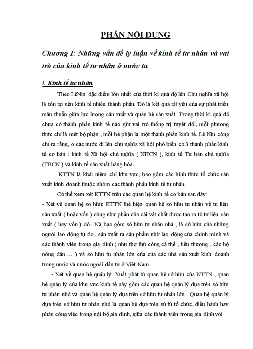 image for page Những vấn đề lý luận về kinh tế tư nhân và vai trò của kinh tế tư nhân ở nước ta
