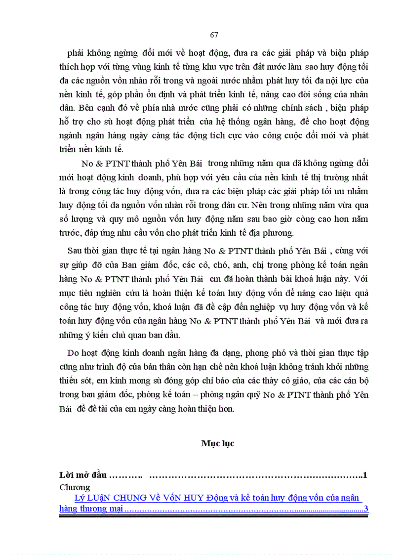 image for page Giải pháp nâng cao hiệu quả nghiệp vụ huy động vốn và hoàn thiện kế toán huy động vốn tại ngân hàng nông nghiệp và phát triển nông thôn thành phố Yên Bái 1