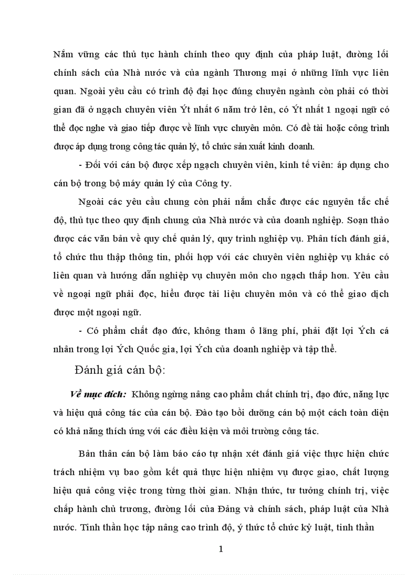 image for page Thực trạng cán bộ và công tác cán bộ ở Công ty Thương mại Khách sạn Đống Đa 1