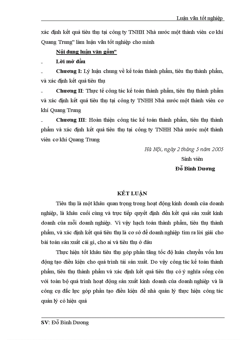image for page Kế toán thành phẩm tiêu thụ thành phẩm và xác định kết quả tiêu thụ tại công ty TNHH Nhà nước một thành viên cơ khí Quang Trung 1