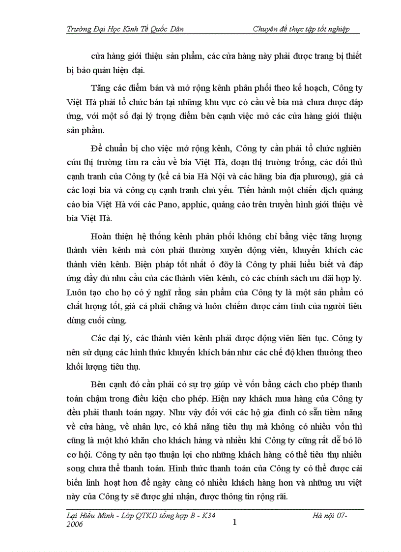image for page Một số giải pháp thúc đẩy hoạt động tiêu thụ sản phẩm bia hơi tại Công ty sản xuất kinh doanh đầu tư và dịch vụ Việt Hà 1