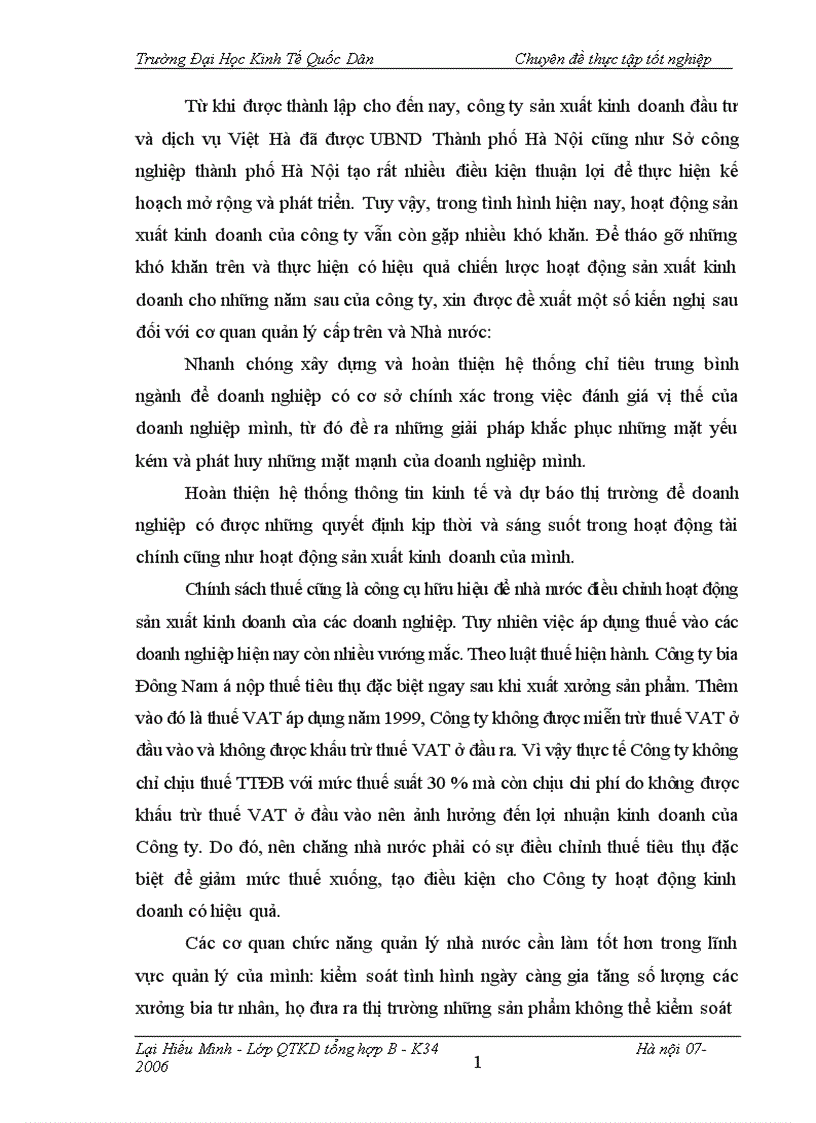image for page Một số giải pháp thúc đẩy hoạt động tiêu thụ sản phẩm bia hơi tại Công ty sản xuất kinh doanh đầu tư và dịch vụ Việt Hà 1
