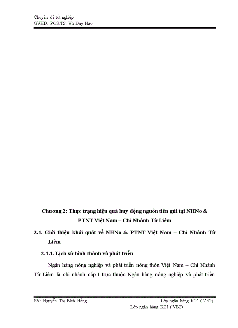 image for page Nâng cao hiệu quả huy động nguồn tiền gửi tại NHNo PTNT Việt Nam Chi Nhánh Từ Liêm